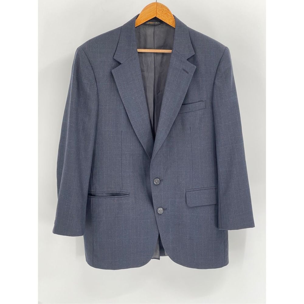 Hunting Horn J Riggins Blazer‎ Sport Coat Men's 40 Blue Plaid